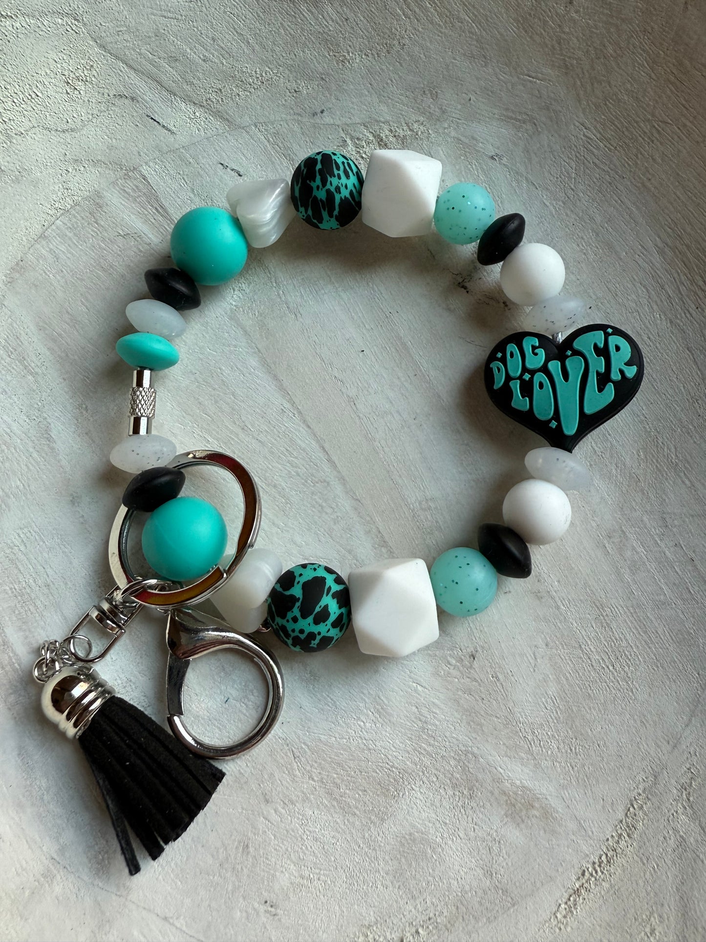 Teal Dog Lover Wristlet